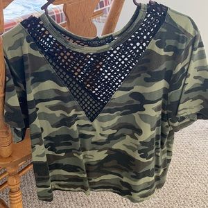 Forever 21 Size 0XL plus size tee. Camouflage